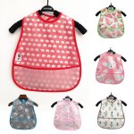 Tablier d'alimentation pour le djeuner, impermable, motif dessin anim, bavoirs en coton sans manches, ...