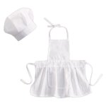 Tablier et chapeau de chef pour bb, 2 pices, accessoires de photographie pour nouveau - n
