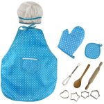 Tablier de cuisine pour petites filles, ensemble de cuisson pour enfants, chapeau de chef, mitaine, ustensile ... Tablier de cuisine pour petites filles, ensemble de cuisson pour enfants, chapeau de chef, mitaine, ustensile ...