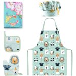 Tablier pour enfants avec sangle rglable pour garons et filles, 100 % coton, tablier de chef avec poche ...