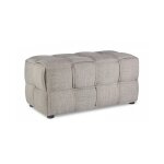 Tabouret banc rembourre gris 2 places