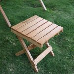 Tabouret de camping pliant en bois de pin, mobilier portable pour enfants, chaise de pche mazer en bois ...