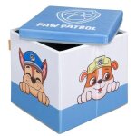 Tabouret cube avec rangement pour enfant roba pat'patrouille - motif chiens chase ruben & marcus - bleu ...