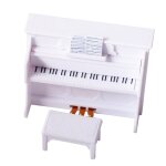 Tabouret de piano interactif raliste, figurine miniature pour la famille, ensemble de jouets pour la ...