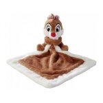 Tac ecureuil brun grand doudou plat lange brun 21 x 21 cm - set peluche collection tic et tac + carte ...