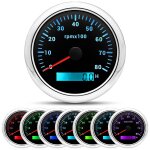 Tachymtre de bateau hd 8k 6k 4k 3k 8000rpm, compteur de tachymtre marin, ecran lcd, heure 85mm, 7 couleurs, ...