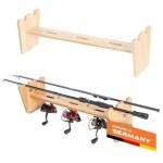 Tackley porte - cannes mural pour 2 cannes 3 moulinets, support p�che en contreplaqu� multicouche imitation ...