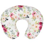 Taie d'oreiller d'allaitement el�gante et florale - douce et elastique, compatible avec boppy et autres, ...