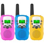 Talkie walkie enfants 3 pack, port�e longue distance avec flashlight int�gr� pour enfants de 3 � 12 ans ...