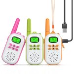 Talkie walkie enfants rechargeable, 48 heures de temps de travail, longue portée de 3 kilomètres, cadeaux ... Talkie walkie enfants rechargeable, 48 heures de temps de travail, longue portée de 3 kilomètres, cadeaux ...