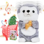 Talking repeats what you say dog, jouet lectronique interactif en peluche dansant et tremblant, cadeau ...