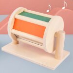 Tambour a rotation sensoriel montessori, textile en bois pour b�b�s, instrument educatif pr�coce, jouet ...