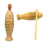 Tambour de rythme en bois en forme de poisson, instruments de frappe, percussion, jouet �ducatif pour ...