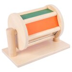 Tambour sensoriel en bois avec miroir, jouets �ducatifs pour enfants de 0 � 12 mois