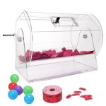 Tambour de tombola en acrylique - duoku - contenir 10000 billets ou 300 boules de tombola - avec 2 cls ...