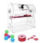 Tambour de tombola en acrylique - duoku - contenir 2500 billets ou 100 boules de tombola - avec 2 cls ...