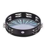 Tambourin handheld drums 10 - pouce double jingle sound reflective tambourine musical instrument children ...