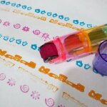 Tampons encreurs anti - stress pour enfants, 3 / 6 pi�ces, tampons encreurs pour bricolage, scrapbooking, ...
