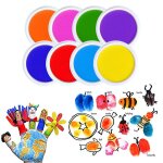 Tampons encreurs ronds, 18cm, tampons encreurs créatifs non toxiques, projets de bricolage multicolores, ... Tampons encreurs ronds, 18cm, tampons encreurs créatifs non toxiques, projets de bricolage multicolores, ...