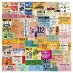 Tampons graffiti pour tickets d'avion, 55 pi�ces, autocollants r�tro, d�coration individuelle, musique ...