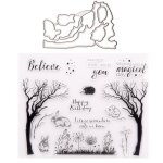 Tampons de nol flocon de neige, sceau en silicone transparent pour bricolage, carte en papier faite ...