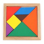 Tangram en bois pour enfant, jouet amusant, casse - t�te, jeu d'apprentissage pr�scolaire, de d�veloppement ...