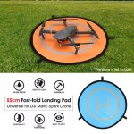 Tapis d'atterrissage a pliage rapide de 55cm, pour dji spark mavic pro, universel fpv drone, tablier ...