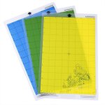 Tapis de coupe adhsif en pvc, 3 pices, remplacement, avec grille de mesure pour la silhouette, traceur ...