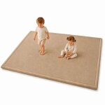 Tapis enfant ginger home lolla, mousse m�moire 150x200x3, 5 cm, doux, imperm�able, antid�rapant, beige ...