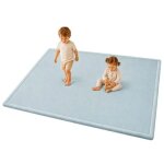 Tapis enfant ginger home lolla, mousse m�moire 150x200x3, 5 cm, doux, imperm�able, antid�rapant, bleu ...