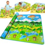 Tapis gant amis de la jungle coussin ramper couverture enfant