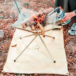 Tapis ignifuge pour foyer extérieur, résistant au feu, sous barbecue, pour camping, poêle a bois, cheminée, ... Tapis ignifuge pour foyer extérieur, résistant au feu, sous barbecue, pour camping, poêle a bois, cheminée, ...