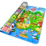 Tapis de jeux pour bb 200x180cm pliable 2 cts jouets en mousse souple double face alphabet animaux ...