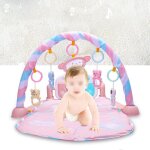 Tapis de jeu pour bebe kick lighting pedale piano clavier musique tapis de jeu exercice, rose
