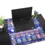 Tapis de jeu de cartes en caoutchouc, 60x60cm, accessoire de comptition de style galaxie