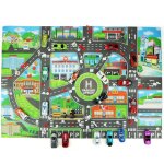 Tapis de jeu de circulation pour enfants, carte de stationnement de voiture, version anglaise, jouets ...