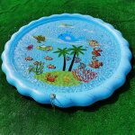 Tapis de jeu d'eau pour enfant, 170cm, jet d'eau, fontaine, f�te a la plage, flotteur, jouets de piscine, ...