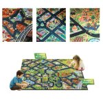 Tapis de jeu pour enfants 80x70cm, tapis de circulation, routes, autoroute, sc�ne de la ville, mod�le ...