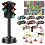 Tapis de jeu pour enfants, jeu de cartes de stationnement, btiments urbains, tapis de jeu, 23 pices ...