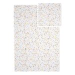 Tapis de jeu enfant puzzle terrazzo orange