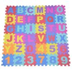 Tapis de jeu en mousse eva souple pour enfants, puzzle alphabet et chiffres, 36 pi�ces