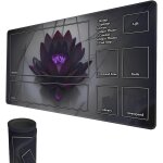 Tapis de jeu mtg, tapis de jeu tcg 24  x 14  bords cousus surface en caoutchouc lisse jeu de socit ...