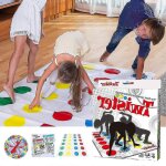 Tapis de jeu twister classique pour fête, jeu de société interactif multijoueur familial pour parents ... Tapis de jeu twister classique pour fête, jeu de société interactif multijoueur familial pour parents ...
