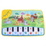 Tapis musical avec voix d'animal, 60x39cm, jeu de piano pour bb, instrument de musique, jouets educatifs ...