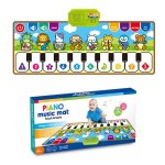 Tapis musical avec voix d'animal pour bb, couverture de piano electronique, jouet educatif, instrument ...