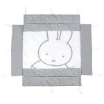 Tapis de parc bb - roba - miffy - tour de parc avec fond et bords a motif lapin - gris / blanc