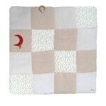 Tapis de parc d'veil patchwork pour bb naturel 100x100 cm