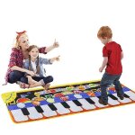 Tapis de piano musical pour enfants ¿ 19 touches, 8 sons d'instruments, non toxique, pliable, cadeau ... Tapis de piano musical pour enfants ¿ 19 touches, 8 sons d'instruments, non toxique, pliable, cadeau ...