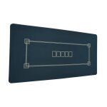 Tapis de poker 70x35 pouces - duoku - pliable - impermable - rectangulaire dessus de table de poker ...