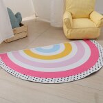 Tapis rampant pour nouveau - n�, 1 pi�ce, arc - en - ciel, tapis de jeu, paillasson color� pour enfants, ...